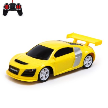 Radio -controlled "coupe", 1:20, works on the battery, yellow color