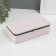 Casket to the leatherette for jewelry "Small ripples" pale pink 10x18x6 cm