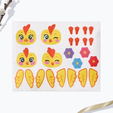 A set for decorating Easter eggs "Chickens" on Easter, 14.5 x 15 x 2 cm.-2
