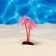 The artificial aquarium "palm tree", luminous, 10 cm, red