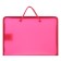 A folder with A4 handles, 230 x 185 x 25 mm, lightning around, plastic, PT-112, "office", tinted, red color