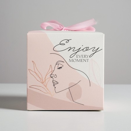 Gift folding box, packaging, "Enjoy", 12 x 12 x 12 cm-2