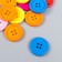 Buttons wood for creativity 4 punctures "simple" set of 15 pcs 3x3 cm
