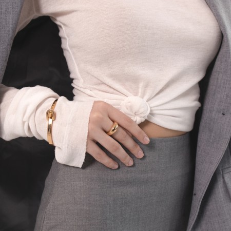 Bracelet "frame" belt, color gold, d = 6.6-4