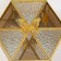 Casket Glass with a metal frame "Butterfly" hexagonant caramel 15.6x18x8.5 cm