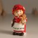 Polystone souvenir "Mouse in red with a white apron, with ginger liver" 7x5.5x11.5 cm