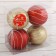 Set of balls plastic D-8 cm, 4 pcs "Sylvia" red gold
