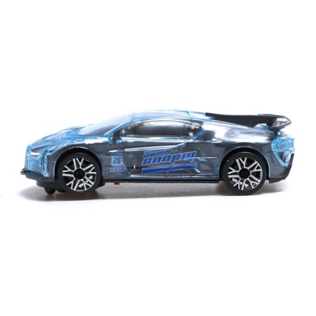 CRAZY RACE machine, racing, Russian voice acting, light, works from batteries, gray color gray-1