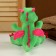 Soft toy "Dragon", with pink wings, 18 cm, green color