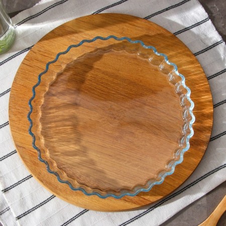Round form for baking and baking of heat -resistant glass O Cuisine, 1.3 l, d = 27 cm-2