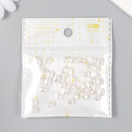 Beads for creativity plastic "Uneven pearl" set of 40 pcs 0.6x0.7 cm-2