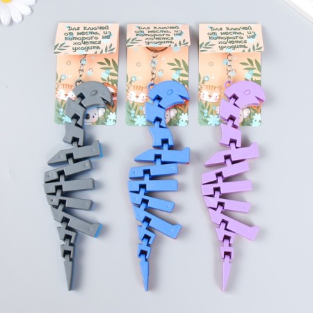 Plastic keychain "Sharnary dinosaur Diplodo" MIX 6x1.5x20 cm
