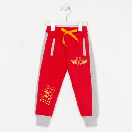 Pants for girls, red color, height 80