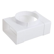 The tee of ERA 612TF10P, flat, ventilation, with fitting 60x120 D100