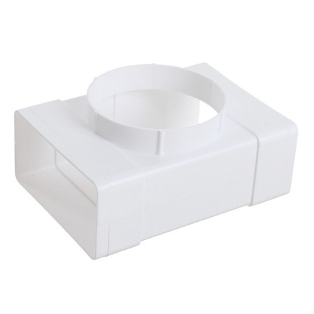 The tee of ERA 612TF10P, flat, ventilation, with fitting 60x120 D100