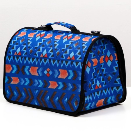 Bag - Carbar for animals, frame with pockets, 40 x 25 x 26 cm, blue-2