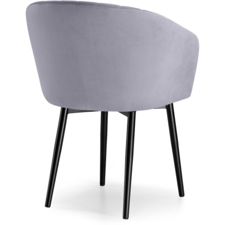 Montshau stool on a metal frame spinning, metal/velor, black/gray 60x53x83 cm-4