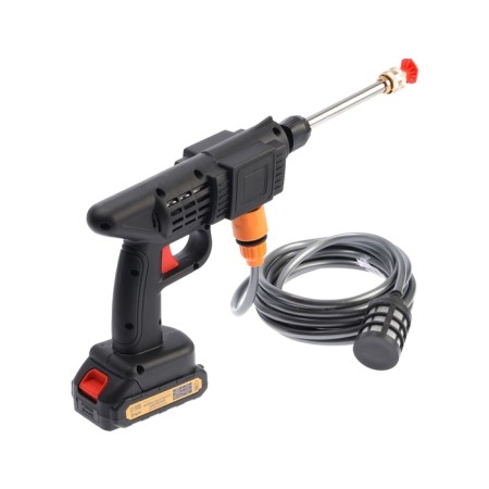 High pressure washing battery tundra, Li-Ion 20 V, 2 Ah, 28 bar, hose 3 m-4