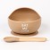 Baby plate on a suction cup, spoon, m & b, beige