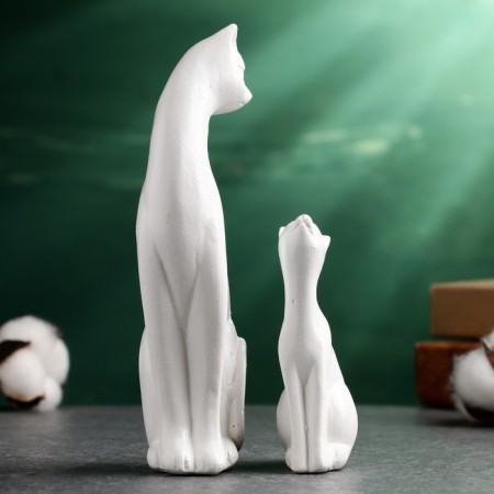 Figure "cats" white, set 2pcs, 16/10cm-3