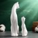 Figure "cats" white, set 2pcs, 16/10cm