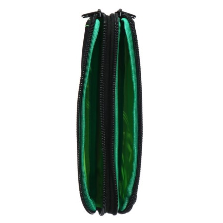Penal soft, 2 compartments, voluminous, 90 x 220 x 40 mm, Stavia "Super Car" Black/Green 86207-3