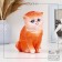 Piggy bank "Small kitten" red, 16x12cm