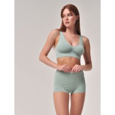 Women's Boxers with high waist shorts vita alta, size 44-46, pistachio color