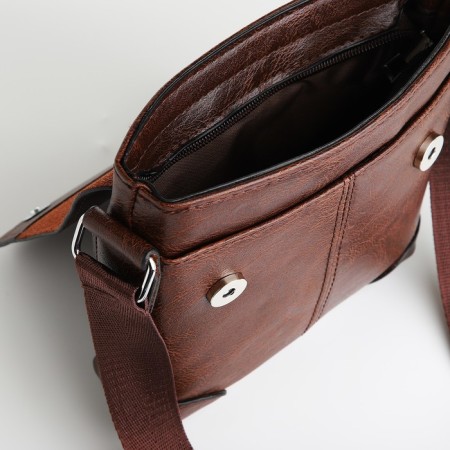 Male bag, brown color-4