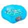 Balls for dry pool with a pattern, ball diameter 7.5 cm, set 30 pieces, turquoise color, white, gray color