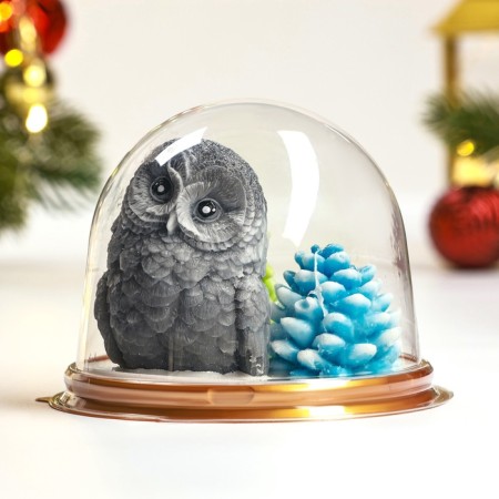 Figure soap - set "owl, Christmas tree, bump" 120gr-3