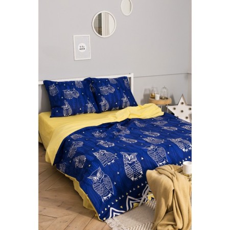 Bed linen "Ethel" euro owls (type 3) 200 x 217 cm, 220 x 240 cm, 70 x 70 - 2 pcs-10