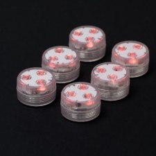 Waterproof lamp minimal mini, 3 x 1.9 cm, 6 pcs, from CR2032 (in the set), remote control, rgb, IP68