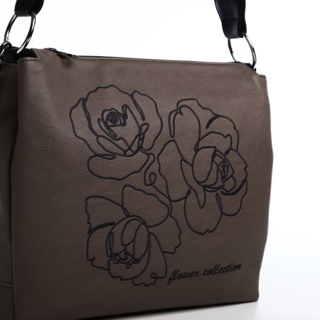 Female bag "golden rain" with lightning, brown color/black-3