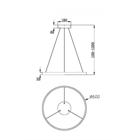 Suspended lamp RIM LED-1