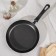 The “Expert” pan, D = 24 cm, glass cover, plastic handle, anti -stick coating, burgundy color