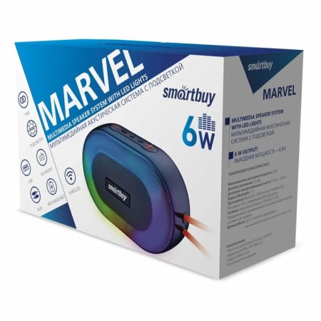 Portable acoustics Smartbuy SBS-5510 Marvel 6W, Bluetooth, MP3, FM-radio, RGB backlight-2