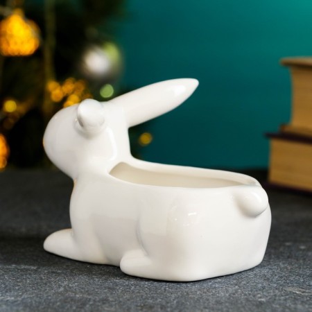 Kashpo "Scandil Hare" Bely, 13x8x9cm-3