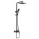 Shower system FMARK FS8645H, tropical shower, shower set, mixer, black