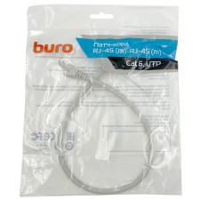 Buro UTP 4 pair CAT6 CCA Molded 0.5m Gray RJ-45 (M) -RJ-45 (M)