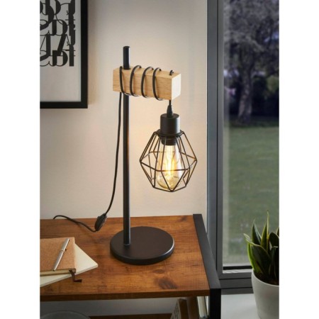 TowNSHEND 5, 1x60W E27 table lamp, brown color, black-1