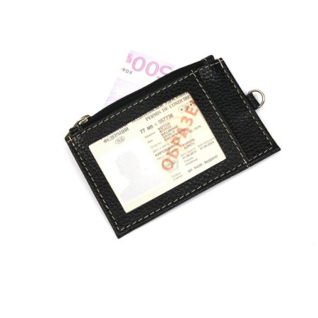 Cover for gaps, travel, 1 section for coins, 3 for cards, black fleet