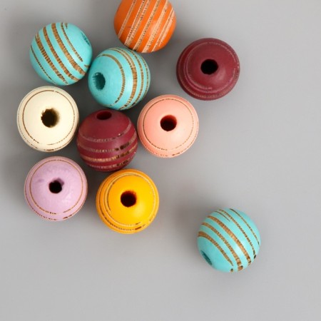 Busina for creativity tree "Ball with stripes" mix d = 1.6 cm-2
