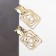 Earrings Metal "Gate" two squares, color gold