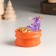 Souvenir Polystone "Violet Dragon in a bag with coins" 5x3.7x4.8 cm