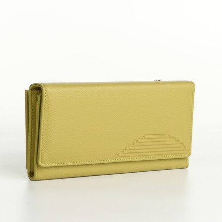 Women's wallet on magnets, yellow color
