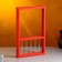 Kashpo wooden 28 × 4.5 × 40 cm with 5 flasks "Extra frame", red giving beautifully