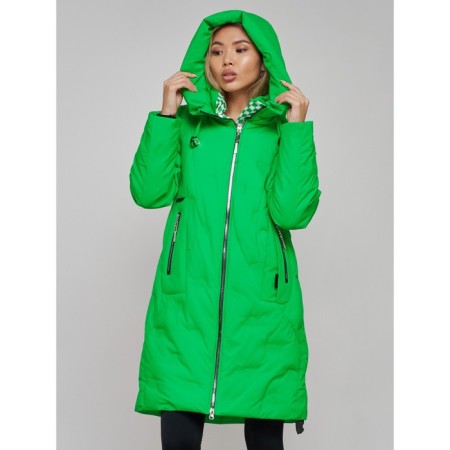 Coat insulated winter female, size 42, green color-4