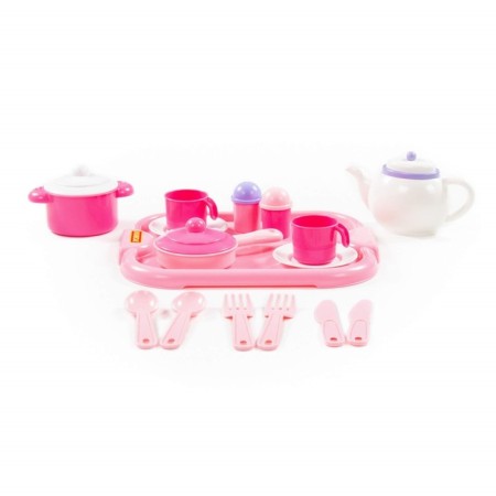 A set of children's dishes "Nastenka", with a tray for 2 people, 19 elements-1