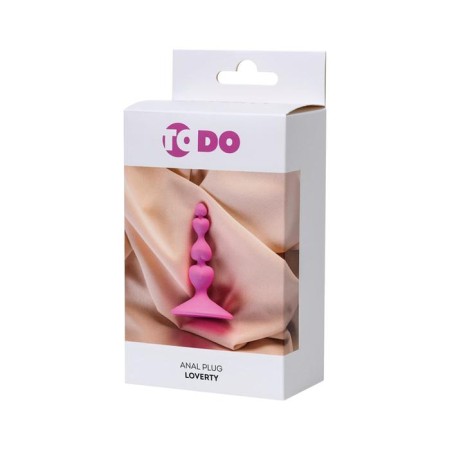 Anal plug loverty, silicone, pink color, 8 cm, d = 2.3 cm-4